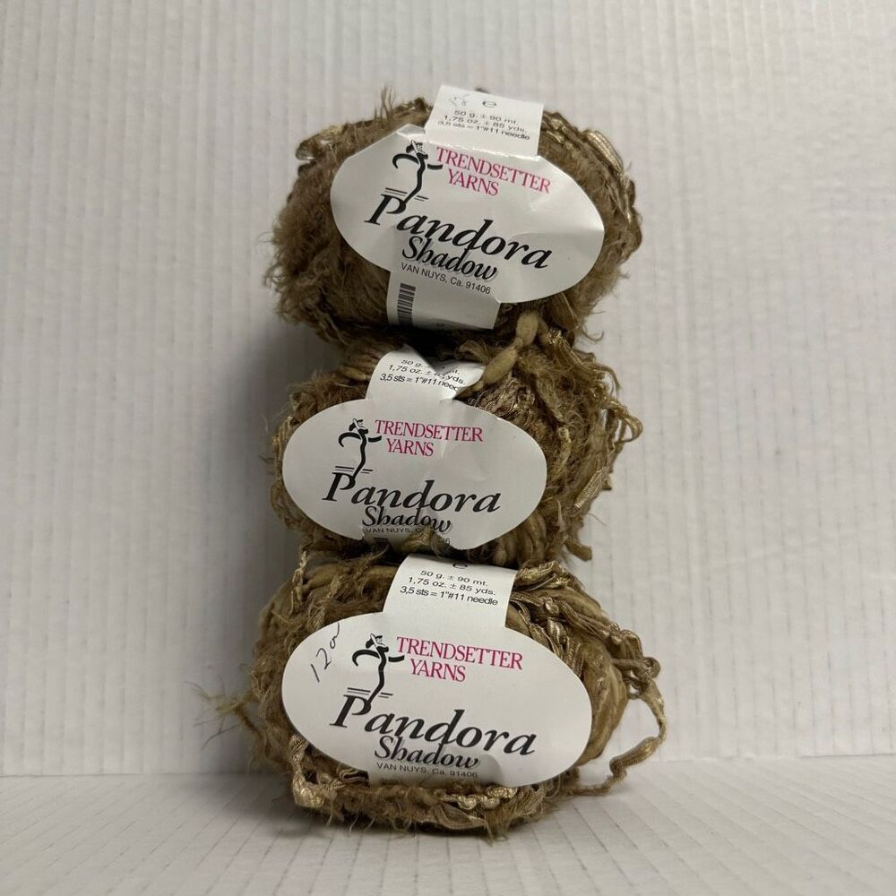 TRENDSETTER YARNS Pandora Shadow Donut Ball Yarn Color 1822 85 Yards 50g‎ Tan